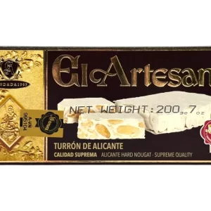 El Artesano Turrón de Alicante 200g Spanish hard almond nougat